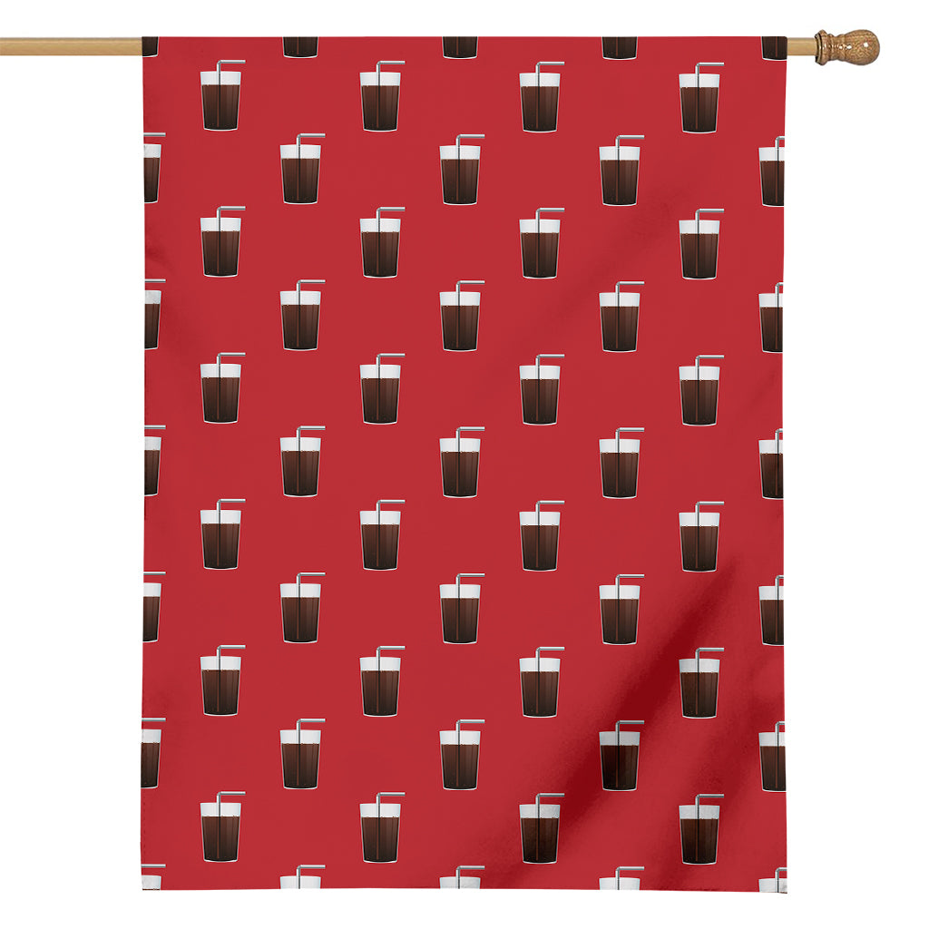 Glass Of Cola Pattern Print House Flag