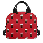 Glass Of Cola Pattern Print Insulated Lunch Bag