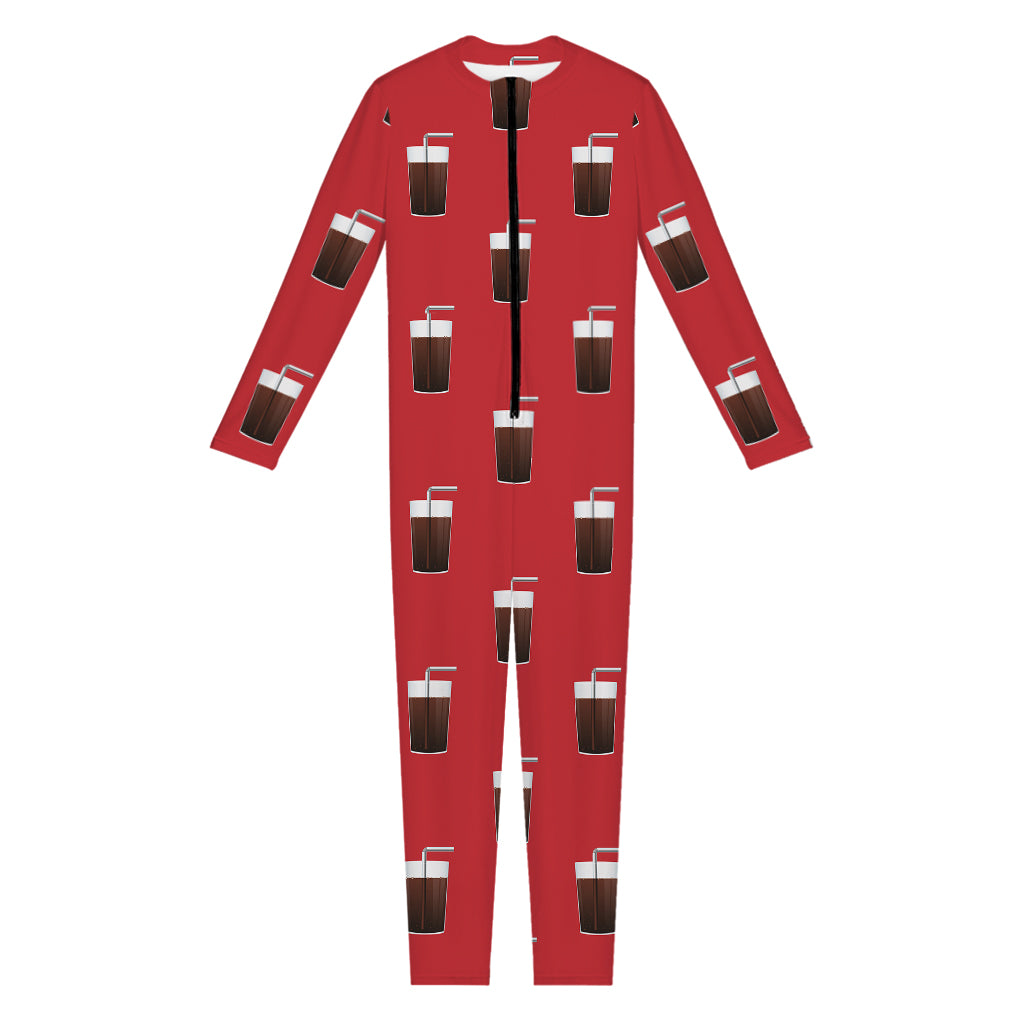 Glass Of Cola Pattern Print Jumpsuit