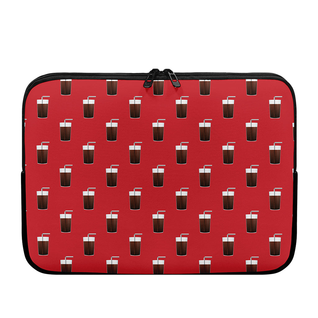 Glass Of Cola Pattern Print Laptop Sleeve