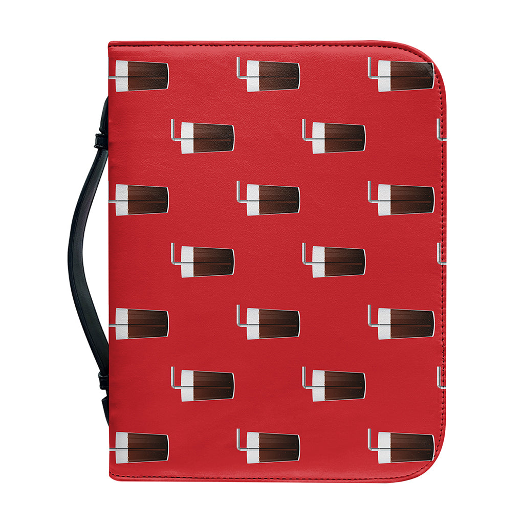 Glass Of Cola Pattern Print Leather Bible Cover