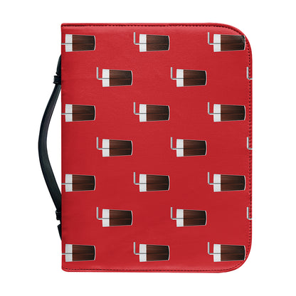 Glass Of Cola Pattern Print Leather Bible Cover