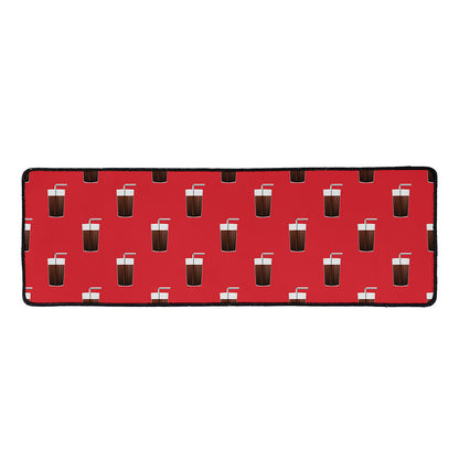 Glass Of Cola Pattern Print Long Kitchen Mat