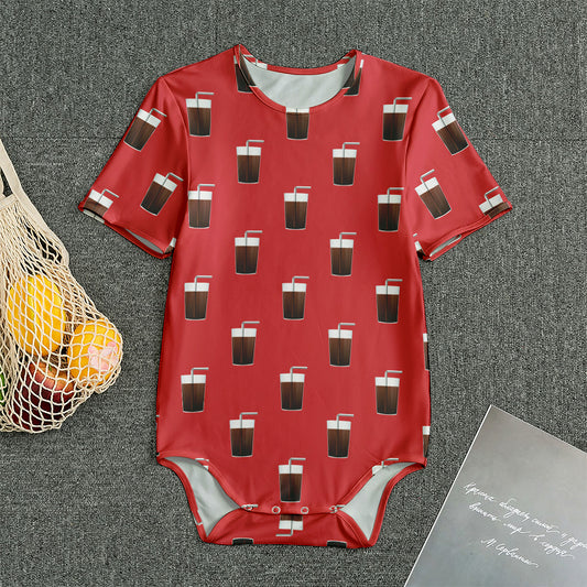 Glass Of Cola Pattern Print Men's Bodysuit