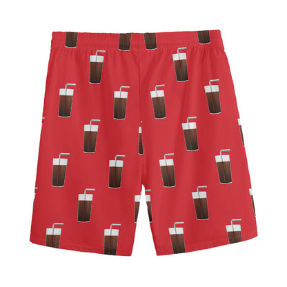Glass Of Cola Pattern Print Men's Sports Shorts