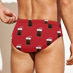 Glass Of Cola Pattern Print Men's Swim Briefs