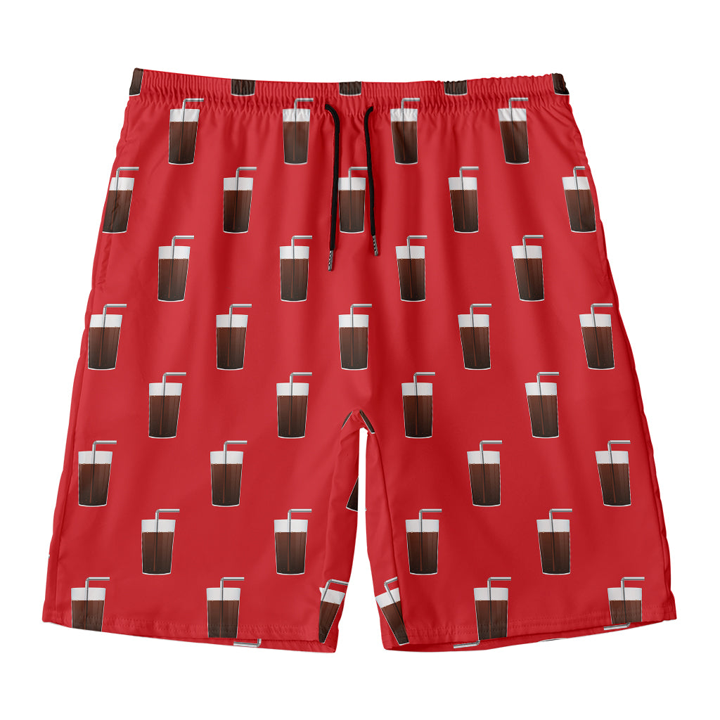 Glass Of Cola Pattern Print Men's Swim Trunks