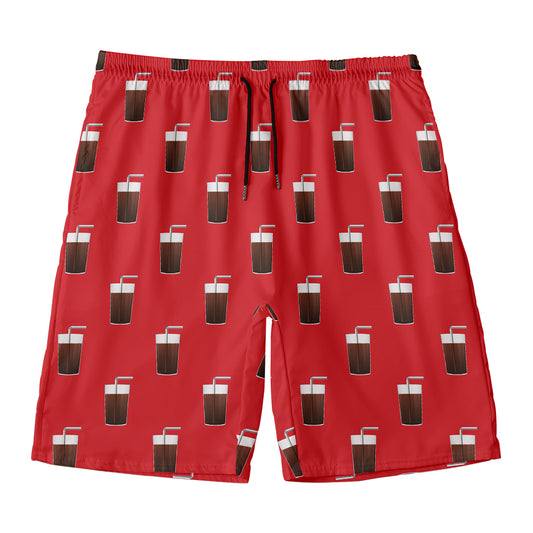 Glass Of Cola Pattern Print Men's Swim Trunks