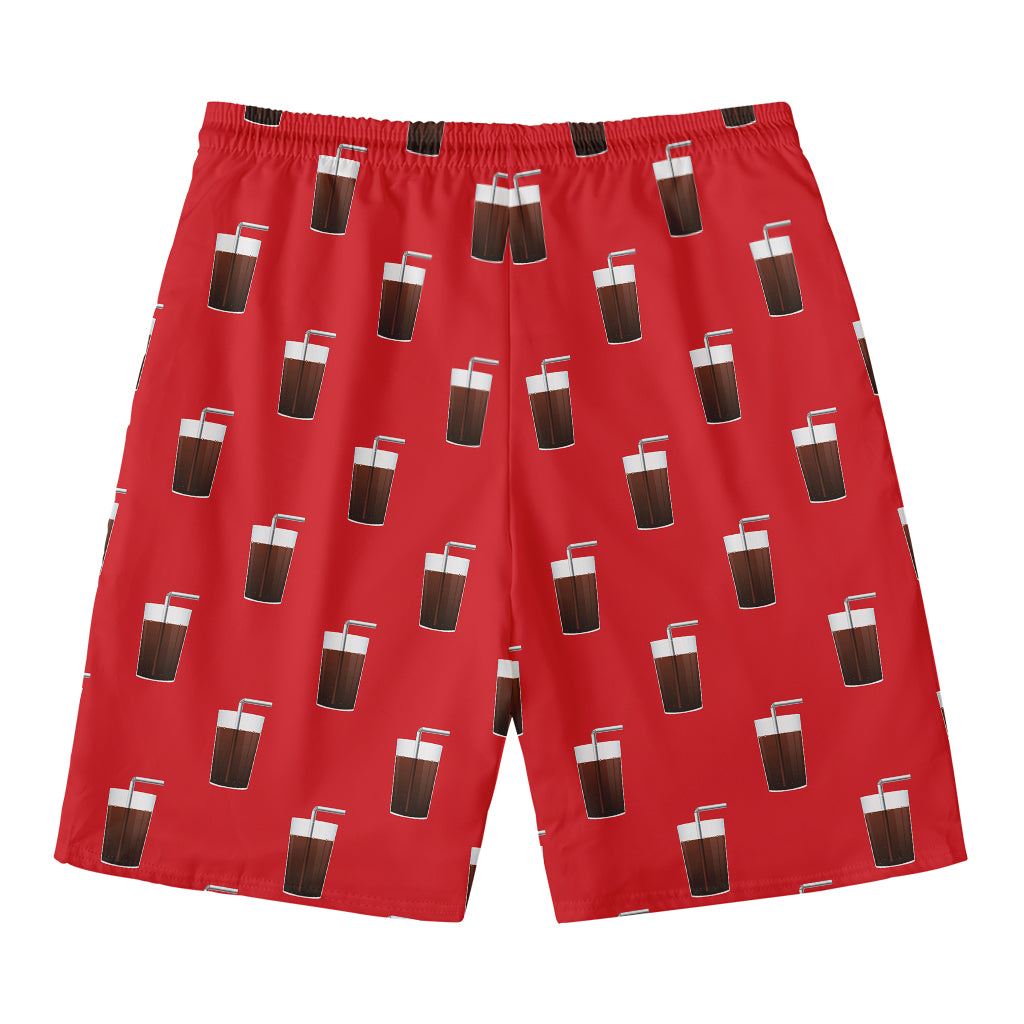Glass Of Cola Pattern Print Men's Swim Trunks