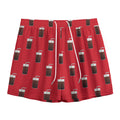 Glass Of Cola Pattern Print Mesh Shorts