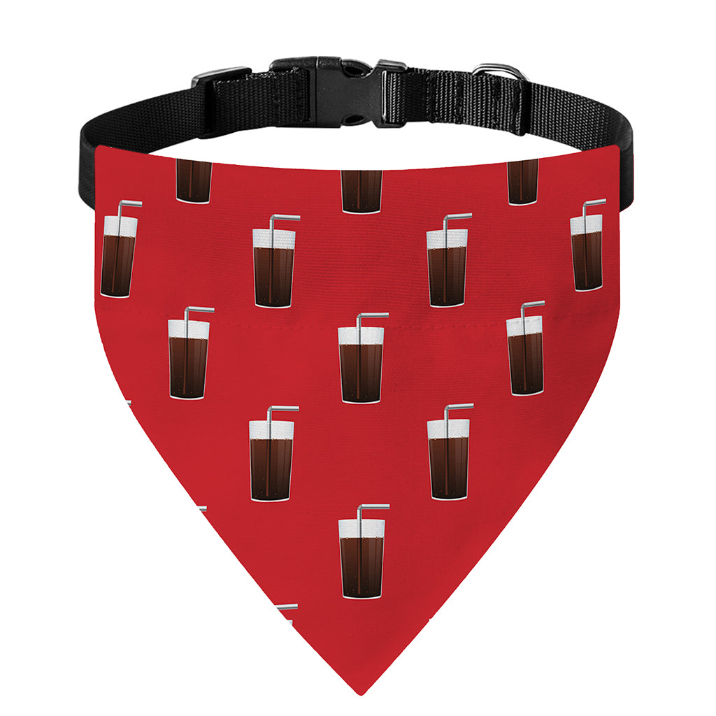 Glass Of Cola Pattern Print Over The Collar Dog Bandana