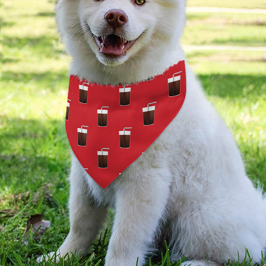 Glass Of Cola Pattern Print Over The Collar Dog Bandana