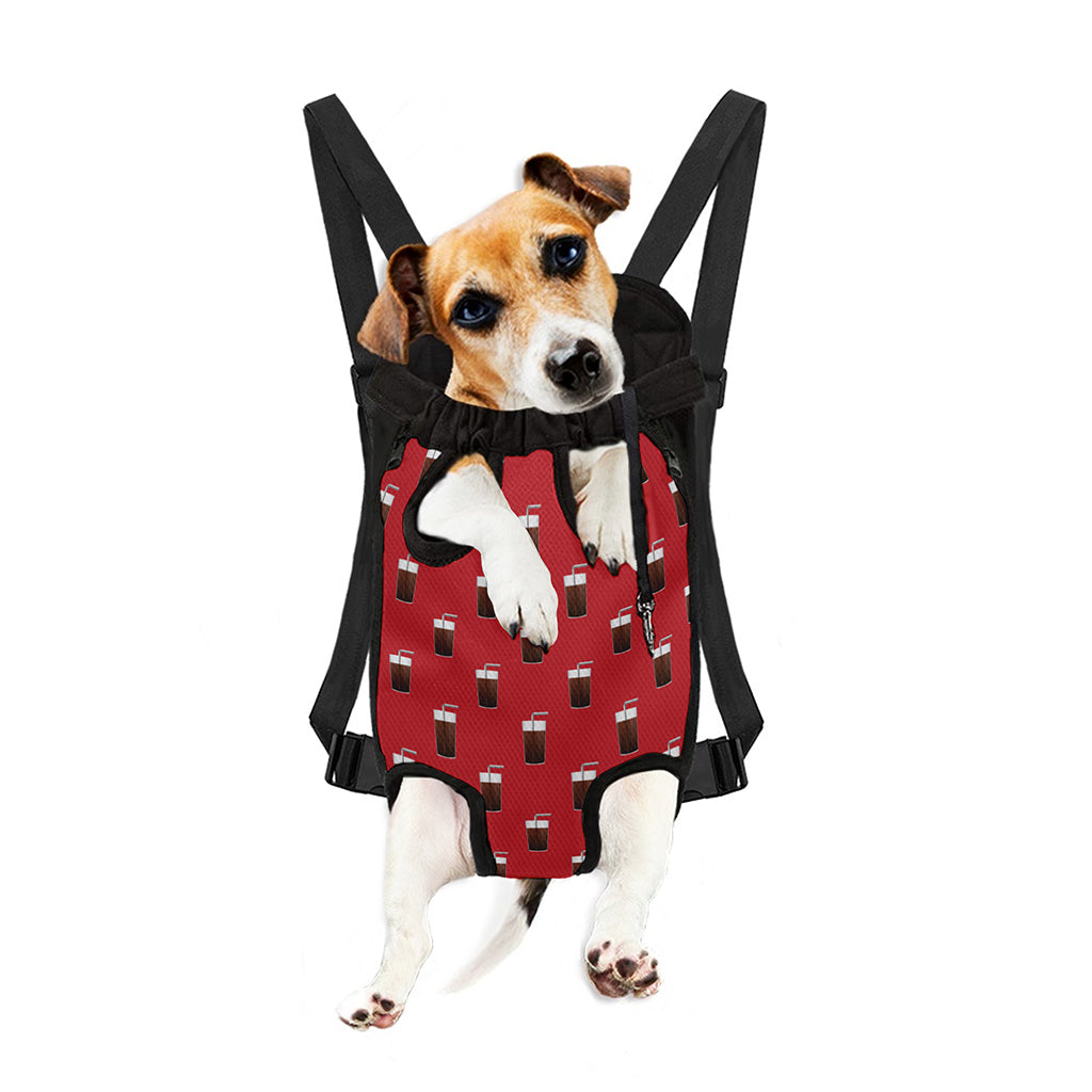 Glass Of Cola Pattern Print Pet Carrier Backpack