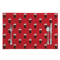 Glass Of Cola Pattern Print Placemat