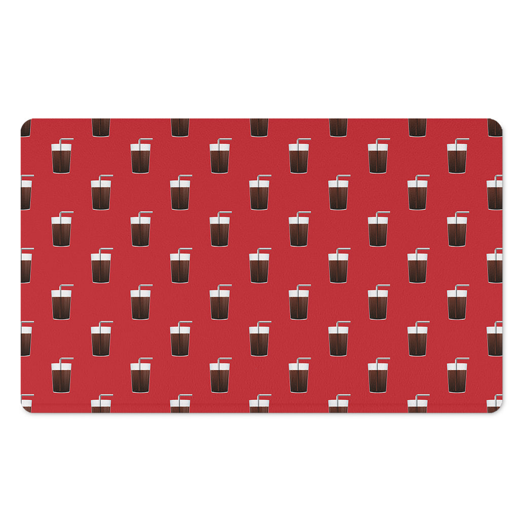 Glass Of Cola Pattern Print Polyester Doormat