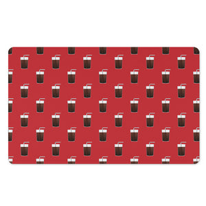 Glass Of Cola Pattern Print Polyester Doormat