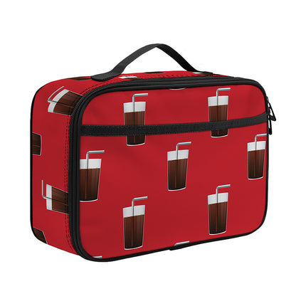 Glass Of Cola Pattern Print Portable Lunch Bag