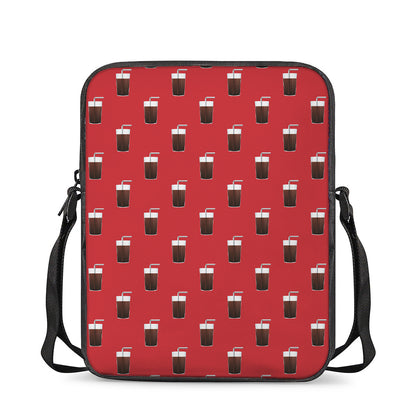 Glass Of Cola Pattern Print Rectangular Crossbody Bag