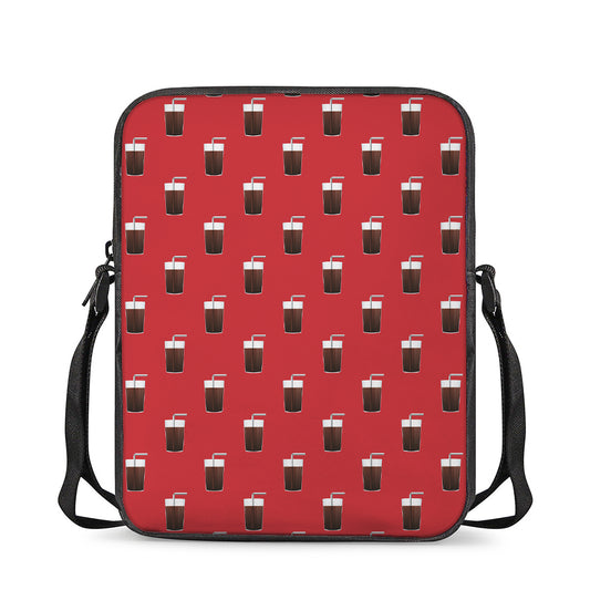 Glass Of Cola Pattern Print Rectangular Crossbody Bag
