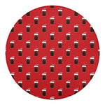 Glass Of Cola Pattern Print Round Blanket