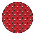 Glass Of Cola Pattern Print Round Floor Mat