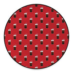 Glass Of Cola Pattern Print Round Floor Mat