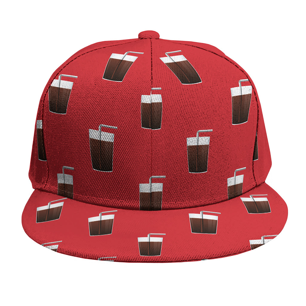 Glass Of Cola Pattern Print Snapback Cap