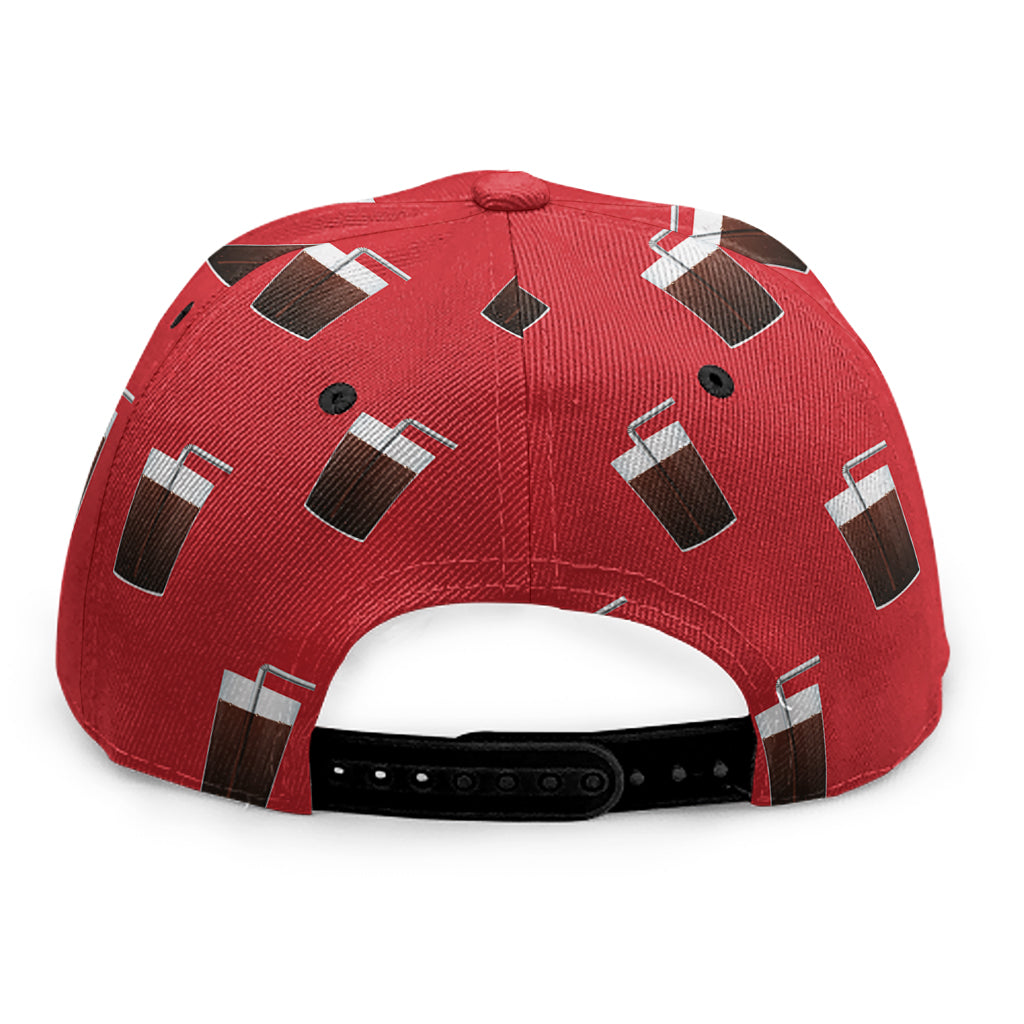 Glass Of Cola Pattern Print Snapback Cap