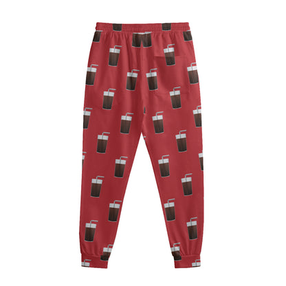 Glass Of Cola Pattern Print Sweatpants