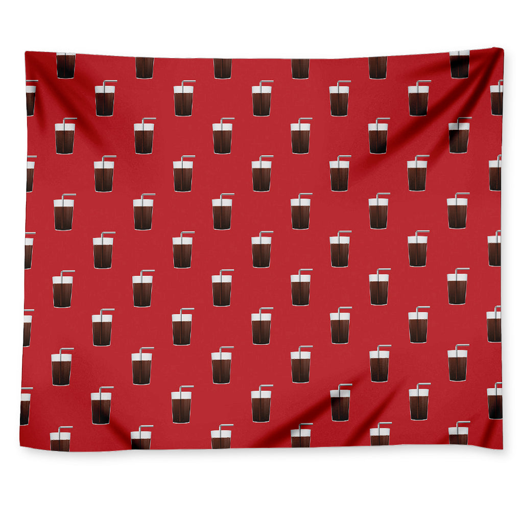 Glass Of Cola Pattern Print Tapestry