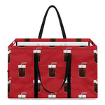 Glass Of Cola Pattern Print Utility Tote Bag