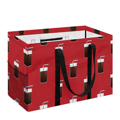 Glass Of Cola Pattern Print Utility Tote Bag