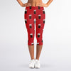 Glass Of Cola Pattern Print Women's Capri Leggings