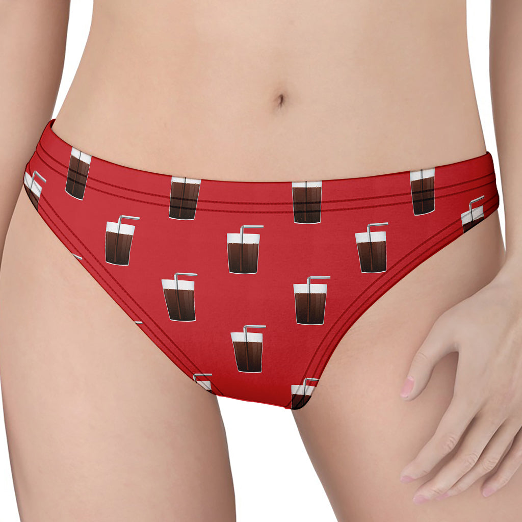Glass Of Cola Pattern Print Women's Thong