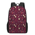 Glasses And Bottles Of Wine Print 17 Inch Backpack