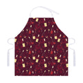 Glasses And Bottles Of Wine Print Adjustable Apron