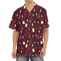 Glasses And Bottles Of Wine Print Aloha Shirt