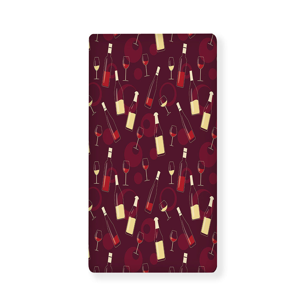 Glasses And Bottles Of Wine Print Baby Crib Sheet