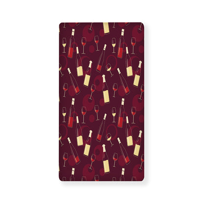 Glasses And Bottles Of Wine Print Baby Crib Sheet