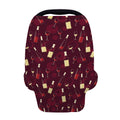 Glasses And Bottles Of Wine Print Baby Seat Cover
