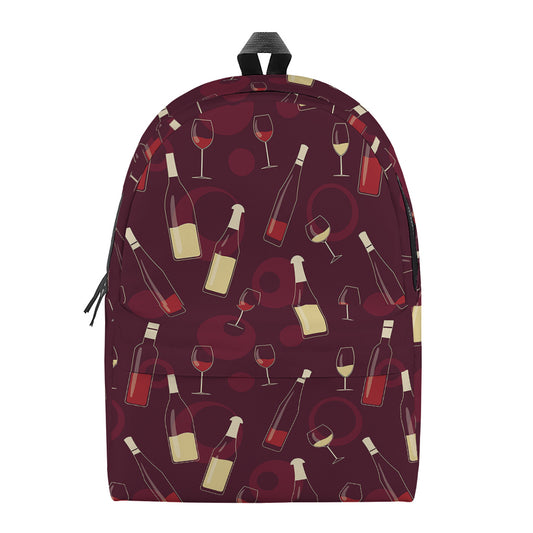 Glasses And Bottles Of Wine Print Backpack