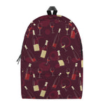 Glasses And Bottles Of Wine Print Backpack