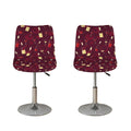 Glasses And Bottles Of Wine Print Bar Stool Covers