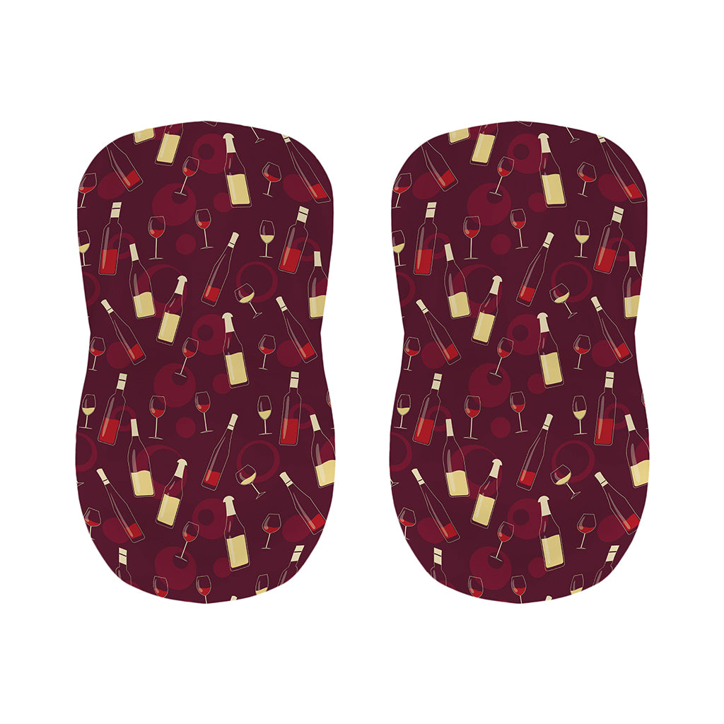 Glasses And Bottles Of Wine Print Bar Stool Covers