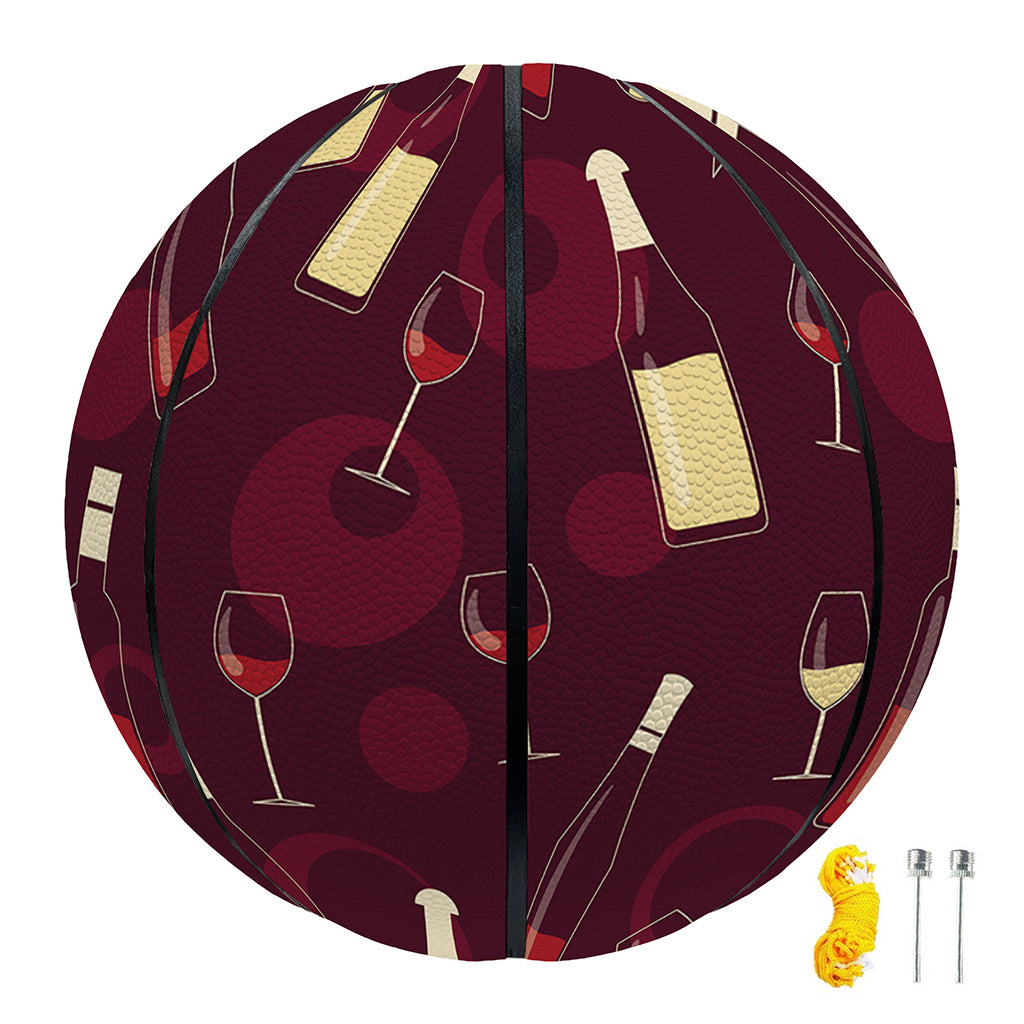 Glasses And Bottles Of Wine Print Basketball