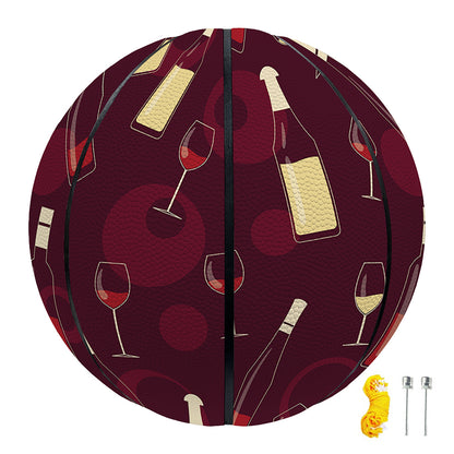 Glasses And Bottles Of Wine Print Basketball