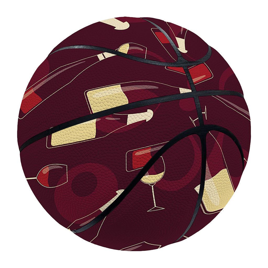 Glasses And Bottles Of Wine Print Basketball