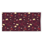 Glasses And Bottles Of Wine Print Beach Towel