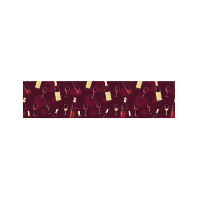 Glasses And Bottles Of Wine Print Bed Runner