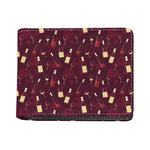 Glasses And Bottles Of Wine Print Bifold Wallet